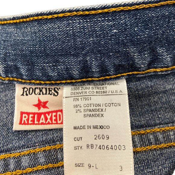 Vintage Rockies Relaxed Women's High Rise‎ Jeans Blue Denim Tag 9L - Picture 4 of 7